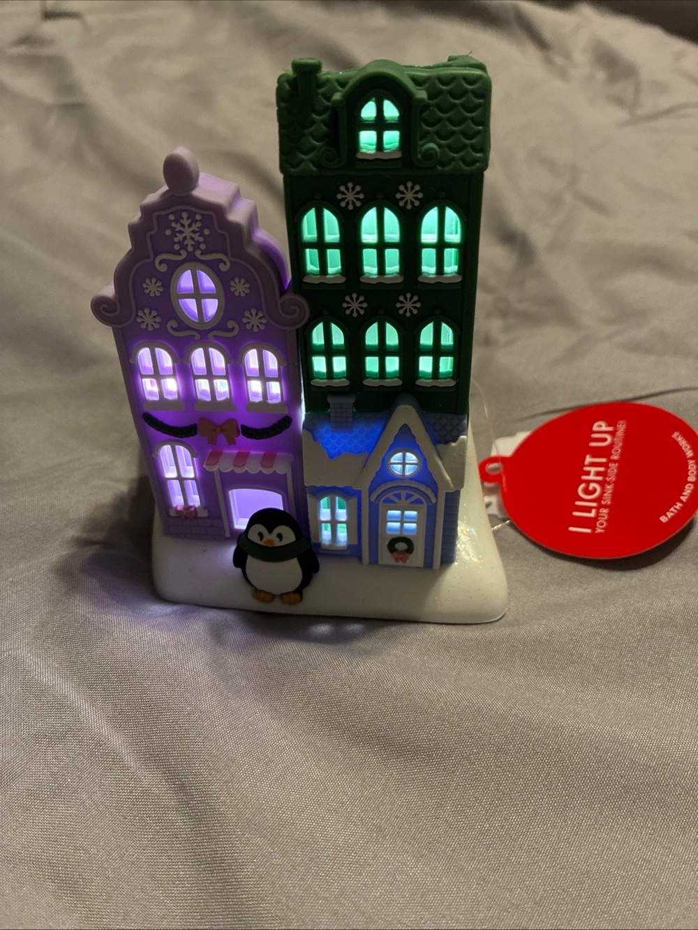 Bath and bodyworks light up holiday village soap holder